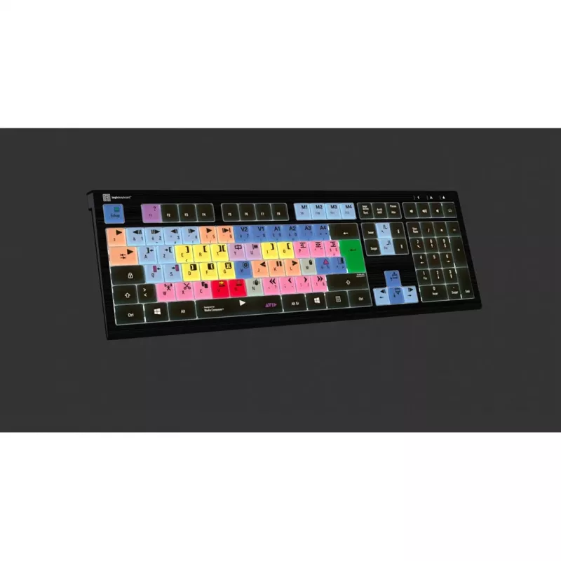 Logickeyboard LKB-MCOM4-A2PC-FR näppäimistö USB AZERTY ranska musta (LKB-MCOM4-A2PC-FR)
