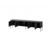 TV-taso cama meble VERA 190x40x50 cm – mattamusta yläosa ja runko