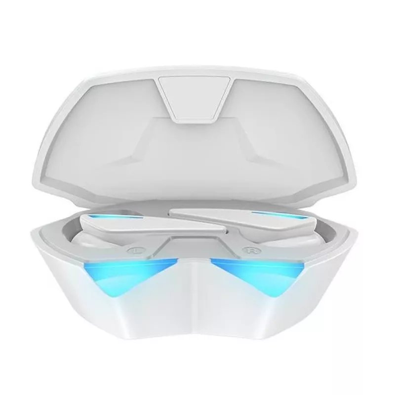 Nappikuulokkeet Awei T23 langaton Bluetooth 5.3 USB vedenkestävä valkoinen