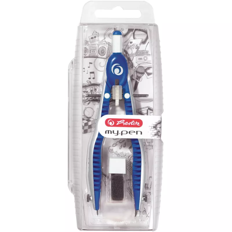 Herlitz my.pen pikasäätöinen harppi, sininen/valkoinen