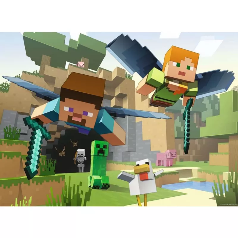 Ravensburger Minecraft Animal Adventures palapeli – 200 palaa, suorakaiteen muotoinen