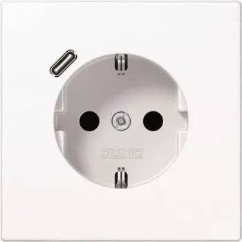 Schuko-pistorasia USB:lla LS1520-18CWW Type-C (LS1520-18CWW)