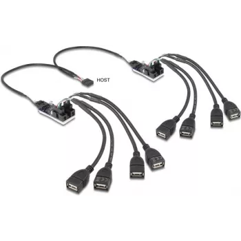 USB-keskitin DELOCK 61072 — 8-porttinen USB 2.0 -keskitin, väylävirralla toimiva