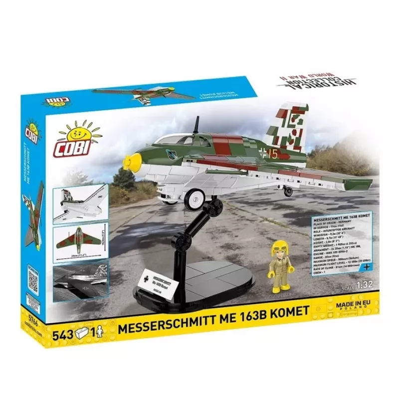 Rakennuspalikat Messerschmitt Me 163B Komet 543 palaa