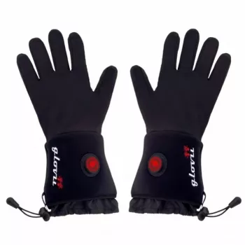 Glovii GLBXL lämmitettävät kosketusnäyttökäsineet, unisex, nylon/polyesteri, säädettävät kalvosimet, paristokäyttöinen