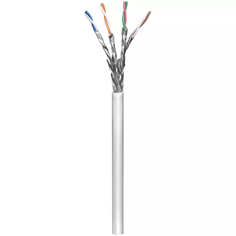 Wentronic Goobay CAT 6 verkkokaapeli, S/FTP (PiMF), harmaa, 305 m – CCA kupariseos, AWG 23/1 (solid), PVC (95696)