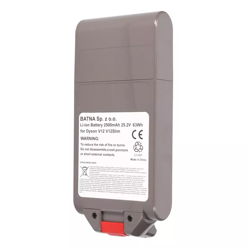 Akku Dyson V12 pölynimuriin, 25,2V 2500mAh