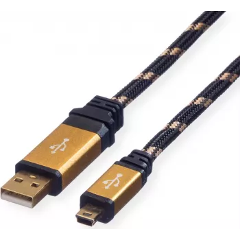 ROLINE GOLD USB 2.0 -kaapeli, Type-A - 5-pin Mini 1,8 m (11.02.8822)