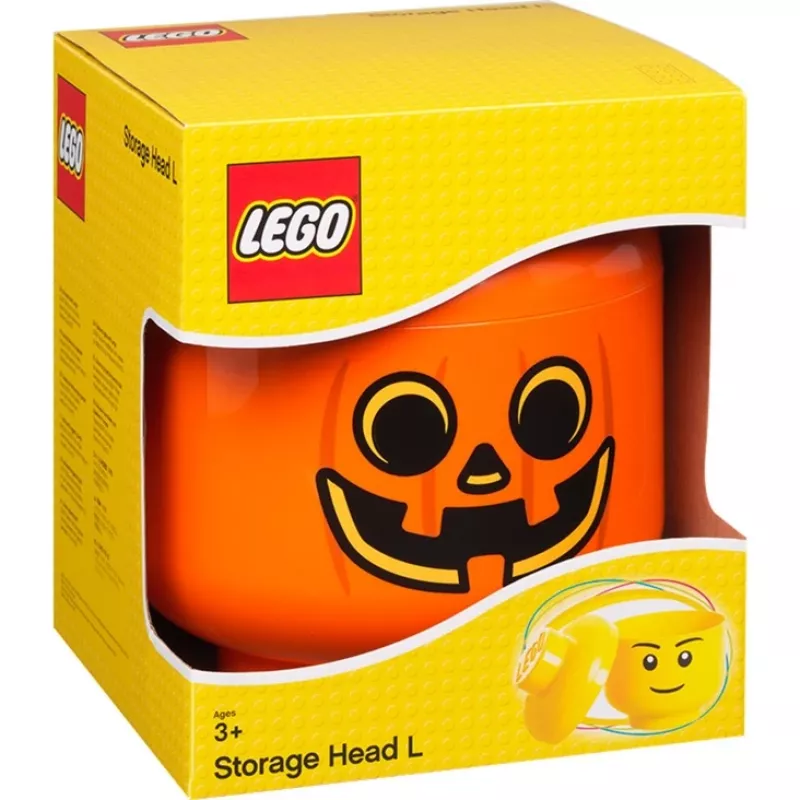 Säilytyslaatikko Room Copenhagen LEGO Storage Head Pumpkin suuri oranssi/musta