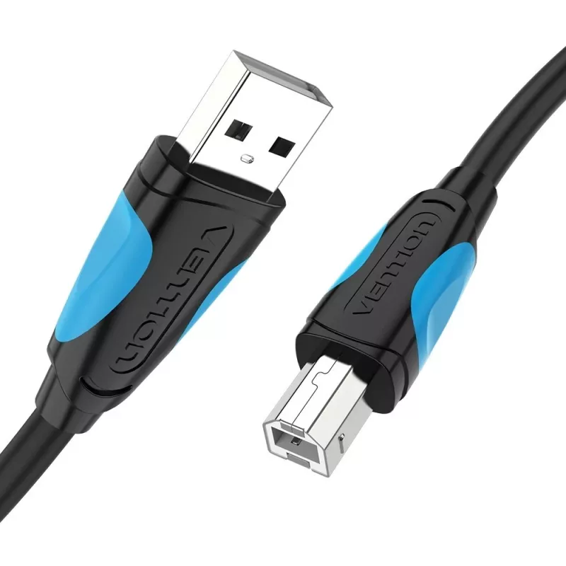 USB 2.0 A - USB-B -kaapeli Vention VAS-A16-B500, 5 m, musta, uros-uros, 480 Mbit/s