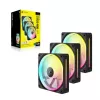 Tuuletin Corsair CO-9051026-WW 12 cm musta 3 kpl 400-2400 kierr./min