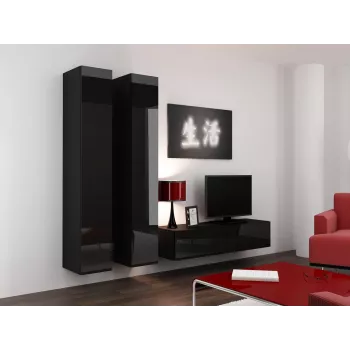 Cama suljettu kaappi VIGO '180' 180/40/30 musta/musta kiiltävä