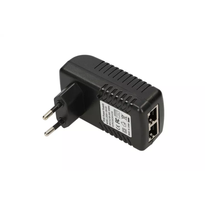 PoE-virtalähde Extralink POE-24-12W 24V 0,5A 12W sisäkäyttöön seinäpistoke, musta
