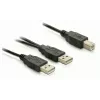 USB-kaapeli DeLOCK USB-B/USB-A kaapeli 1 m musta