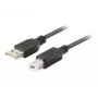 USB-A - USB-B -kaapeli LANBERG CA-USBA-15CU-0018-BK, 1,8 m, musta