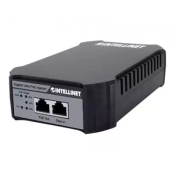 Intellinet Gigabit PoE++ -injektori, yksi 95 W portti, IEEE 802.3bt (4PPoE) -yhteensopiva, muovikotelo, seinäasennettava
