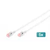 Digitus DK-1624-100S-5 CAT 6 U/FTP Slim -kytkentäkaapeli, 10 m, harmaa, 5 kpl:n pakkaus