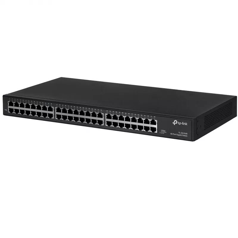 TP-Link TL-SG1048 hallitsematon Gigabit Ethernet (10/100/1000) 1U musta
