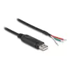 DELOCK adapterikaapeli USB 2.0 Type-A sarjaporttiin RS-485 2 m musta