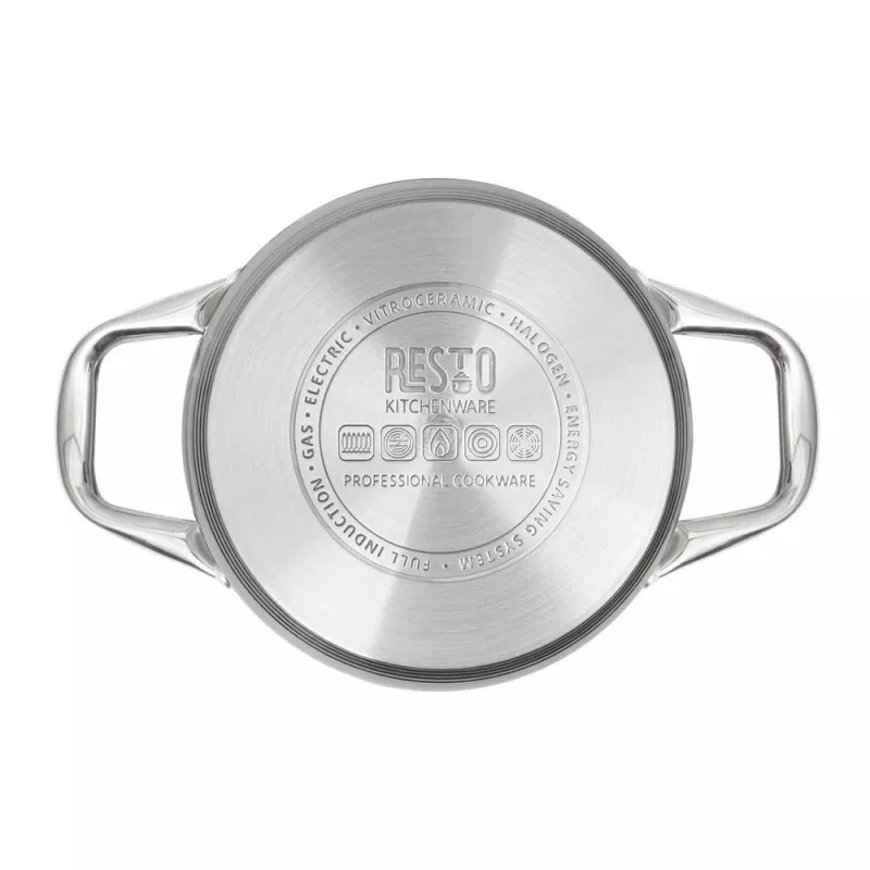 Pyöreä ruostumattomasta teräksestä valmistettu kattila Resto Kitchenware Libra 1,9 L