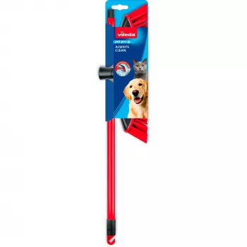 Luuta VILEDA Pet Pro ALWAYS CLEAN ergonomisella punaisella varrella, kevytrakenne