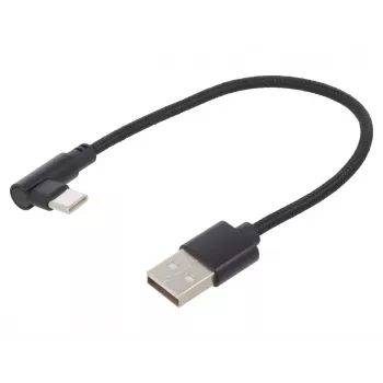 Kaapeli USB 2.0 – USB-C kulmamalli / CC-USB2-AMCML-0,2M GEMBIRD