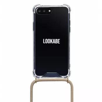 Olkahihnakotelo Lookabe loo007 kulta nude iPhone 7/8 Plus – kannettava puhelinkotelo hihnalla