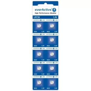 Alkali-paristonappikenno everActive EVAG3 LR41 1,5 V – 10 kpl:n pakkaus