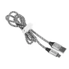 USB-kaapeli Tracer TRAKBK46928 1m USB A Micro-USB B musta hopea