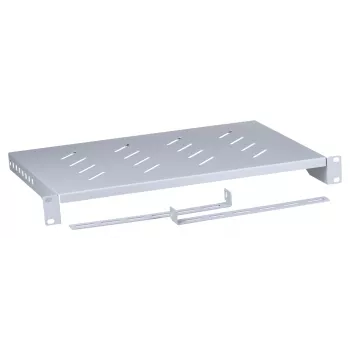 Telinehylly LANBERG AK-1004-S — 1U 19 tuuman harmaa, 483 mm leveys, 300 mm syvyys, 25 kg kapasiteetti