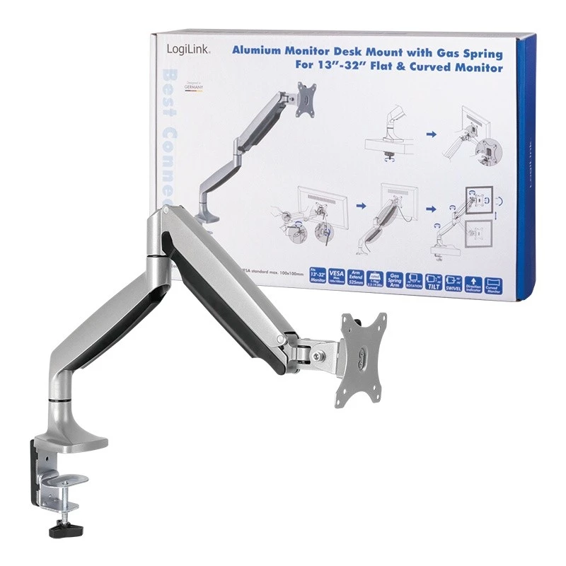 Näyttöteline LogiLink BP0042 81,3 cm (32 tuumaa) työpöytä alumiini