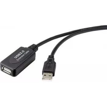 Renkforce RF-4535084 USB-kaapeli 10 m USB 2.0 USB A musta (RF-4535084)
