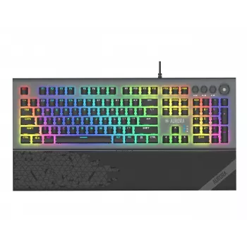 iBox Aurora K-5 näppäimistö USB QWERTY hopea