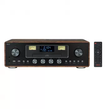 AKAI AM-100 RHAPSODY -mikro-hifi-järjestelmä — kompakti ääniminisarja sisäänrakennetulla vahvistimella ja CD-/USB-toistolla