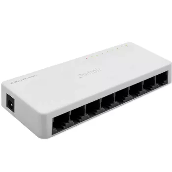 Verkkokytkin QOLTEC 52246 — 8 x RJ45-portti, 100 Mbps