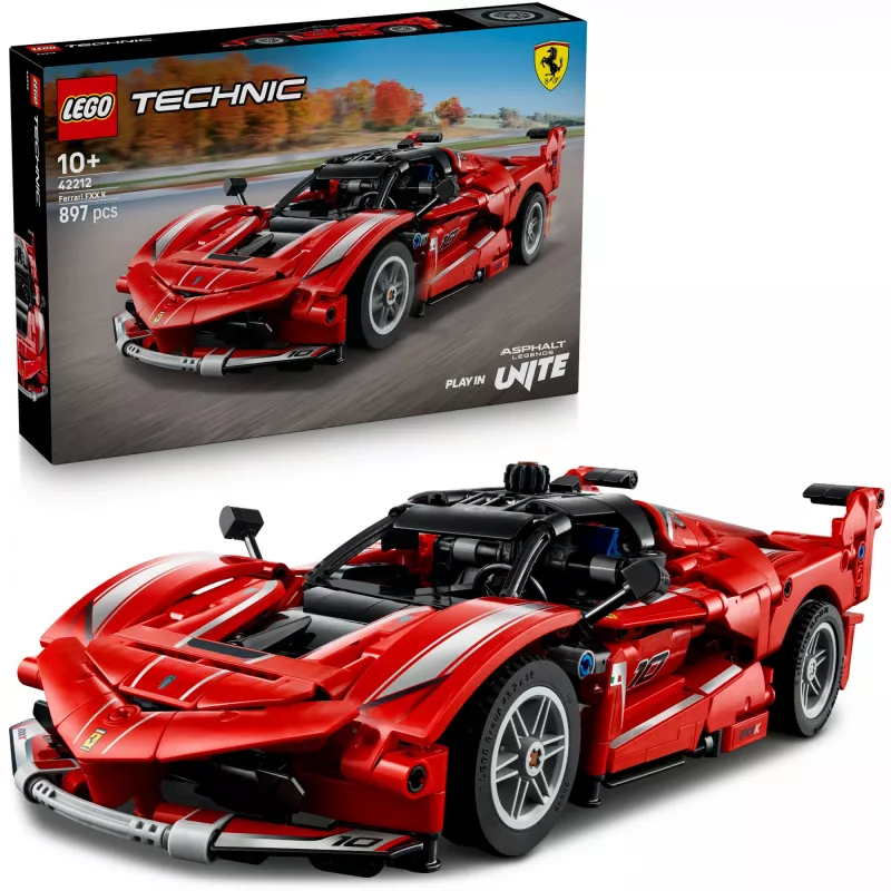 LEGO Technic Ferrari FXX K -malli mittakaavassa 1:10, 897 osaa, 10 vuodesta alkaen
