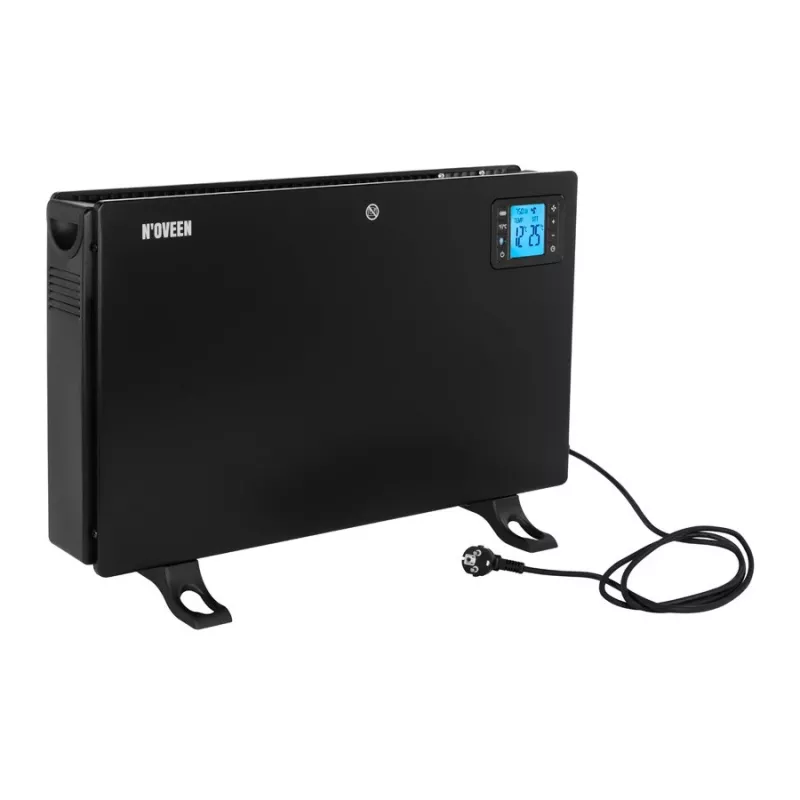 Sähköinen konvektorilämmitin NOVEEN CH7100 — 2000 W, 3 tehotasoa, LCD, ajastin, kaukosäädin, musta