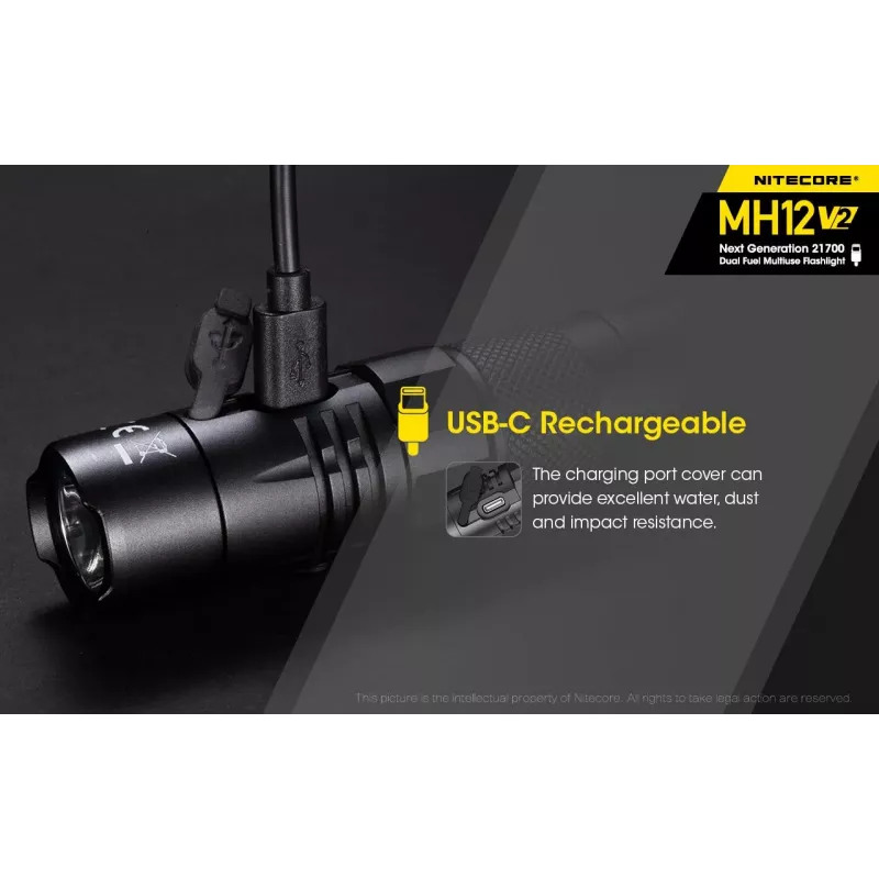 Käsivalaisin Nitecore MH12 V2 musta