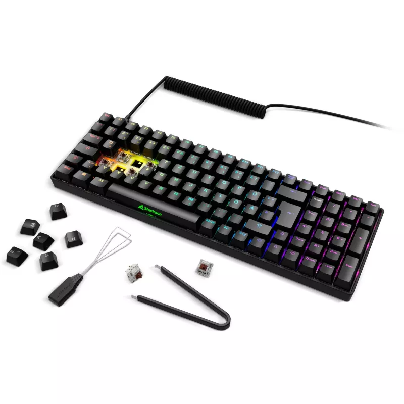 Pelinäppäimistö Sharkoon SGK50 S2 Mechanical QWERTZ langaton