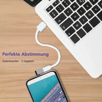 Adapteri helos 288346 OTG USB A (naaras) USB-C (uros) 3.1 kulmamalli