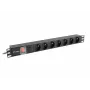 LANBERG PDU-07E-0200-IEC-BK PDU 1U 10A 7 pistorasiaa ranskalainen 2m musta