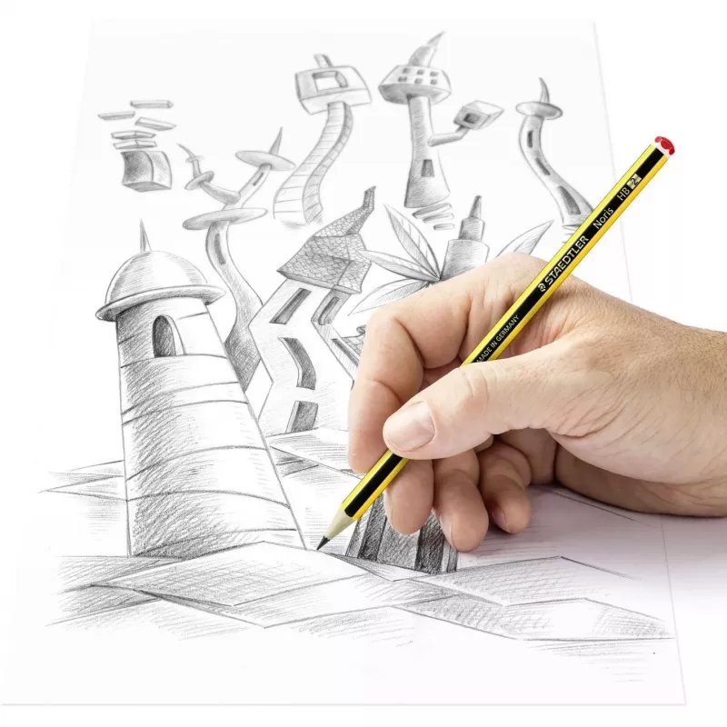 STAEDTLER Noris - H - musta - keltainen - Saksa - PEFC - 2 mm - 12 kpl