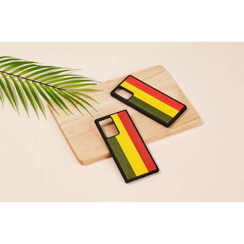 Man and Wood -puhelinkotelo Samsung Galaxy Note 20 Ultra, Reggae musta