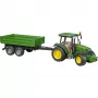 Traktorimalli BRUDER John Deere 5115 M kippikärryllä