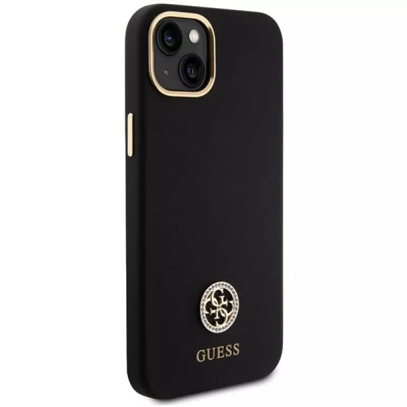 GUESS | GUHCP15M4DGPK | takakansi | Apple | iPhone 15 Plus/14 Plus | TPU, silikoni, mikrofiber | musta