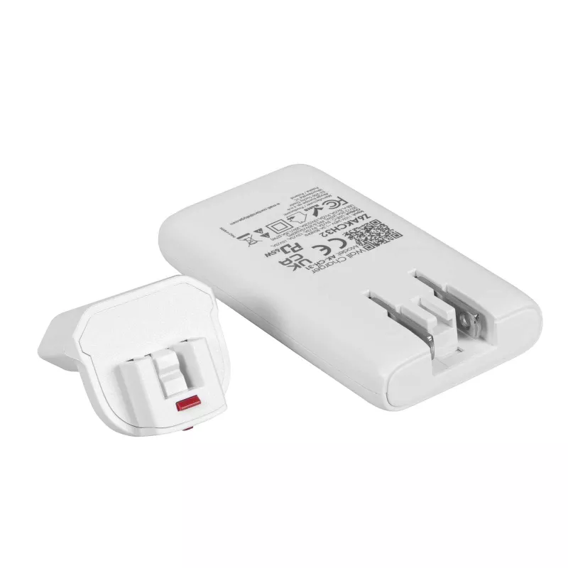 Akyga AK-CH-32 ohut GaN-USB-C-laturi 65 W, 2 x USB-C PD, valkoinen
