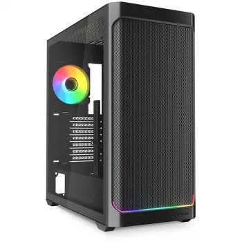PC-kotelo Sharkoon AK4W RGB Strip Midi Tower musta