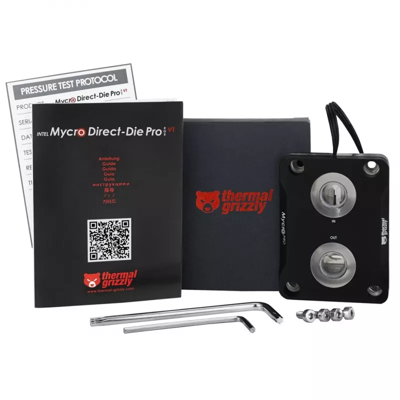Thermal Grizzly Intel Mycro Direct-Die Pro RGB V1 prosessorin vesiblokki, musta/läpinäkyvä