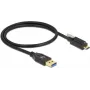 USB-kaapeli Type-A uros - Type-C uros DeLOCK 84025 0,5 m