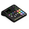 Studiokontrolleri RØDE Caster Duo musta — 2 Combo XLR/TRS, 2 TRS Line-lähdöt, 48 kHz, 24-Bit, kosketusnäyttö, Wi-Fi, Bluetooth